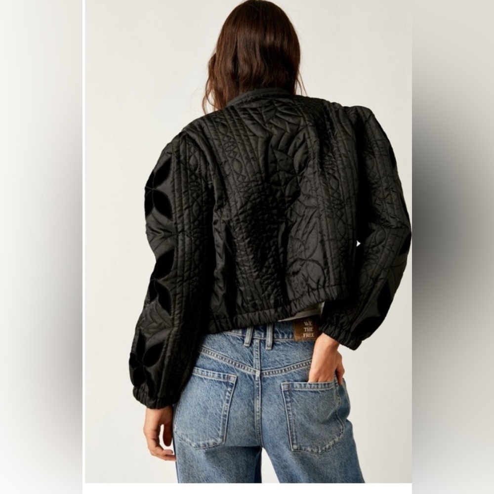 Free People Quinn Quilted Jacket – Black – Size Small – Brand New With Tag - Picture 5 of 16